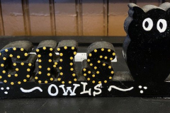 Garland High School Owls wooden sign