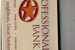 Professional Bank bank money bag - Lakewood, Park Cities, Garland.