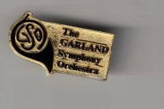 Garland Symphony Orchestra Lapel Pin, unknown date.