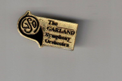 Garland Symphony Orchestra Lapel Pin, unknown date.