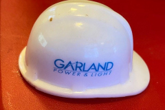 Garland Power and Light promotional item - pencil sharpener shaped like hard hat