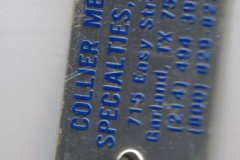 Collier Metal Specialties, Inc. Keychain - 715 Easy Street, Garland 75042