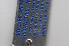 Collier Metal Specialties, Inc. Keychain - 715 Easy Street, Garland 75042
