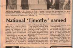 First Christian Church (Disciples of Christ) 1982 article from Garland Daily News