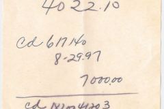 Check from McCree Cemetary Association
