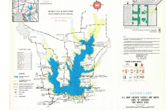 Lavon Lake map by the US Army Engineer District Fort Worth Corps of Engineers