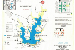 Lavon Lake map by the US Army Engineer District Fort Worth Corps of Engineers