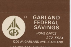 Matchbook - Garland Federal Savings