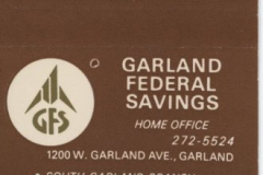 Matchbook - Garland Federal Savings