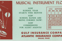 Blotter with Sept 1956 calendar from Gulf and Atlantic Insurance Companies