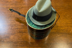 1950's-1960's Miniature Resistol Gray Hat and Green Kevin McAndrew Hatbox