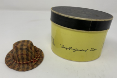 1950's-1960's Resistol Miniature Plaid Hat with Yellow Hatbox