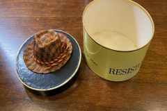 1950's-1960's Resistol Miniature Plaid Hat with Yellow Hatbox