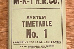 1975 MKT Katy Railroad Timetable