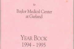 Baylor Medical Center Auxiliary Yearbook 1995-1996