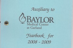 Baylor Medical Center Auxiliary Yearbook 2008-2009