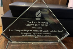 Award for Auxiliary to Baylor Medical Center at Garland