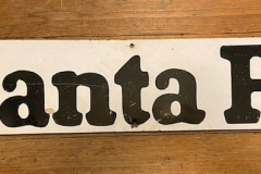 Vintage Santa Fe Railroad metal sign