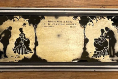 1920's-1930's reverse painted glass silhouette wall decor