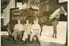 Kraft Officals in front of Kraft horse and wagon