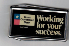 Texas Commerce Bank money clip.