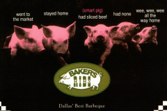 Postcard - Baker's Ribs