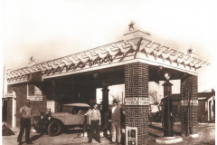Three Men at Whiteway Service Station