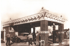 Three Men at Whiteway Service Station