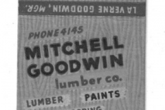 Matchbook - Mitchell Goodwin Lumber Company 8th and Bankhead.