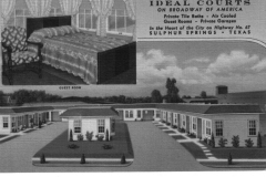 Postcard - Ideal Courts, Sulphur Springs, Texas