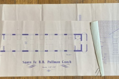 Pullman Railcar Floor Plan and Santa Fe Depot Elevations with Railcar