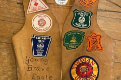 YMCA Indian Guides leather vest with patches
