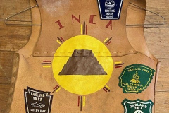 YMCA Indian Guides leather vest with patches