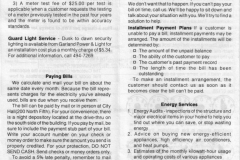 Garland Power and Light Utility Bill insert late 1980's - Understanding Your Residential Electric Bill
