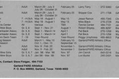 Garland Parks and Recreation Athletic Sports Programs 1987