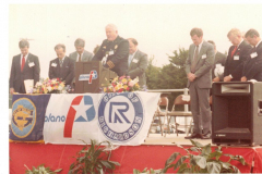 1990 - Praying at the Groundbreaking.