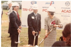 Three Mayors at Police Academy Groundbreaking 1990