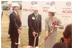 Three Mayors at Police Academy Groundbreaking 1990