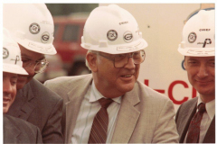 1990 - Garland police chief Jess Youngblood at Tri-City Police Academy groundbreaking