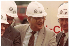 1990 - Garland police chief Jess Youngblood at Tri-City Police Academy groundbreaking