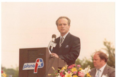 1990 - Garland Mayor Billy Tomlinson at Tri-City Police Academy groundbreaking