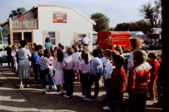 School children, Garland fire department