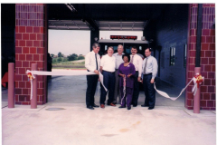 Chief and others at ribbon cutting for Fire Station #8