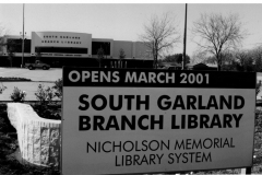 South Garland Branch Library prior to opening March 2001