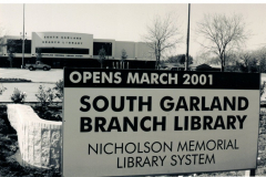 South Garland Branch Library prior to opening March 2001