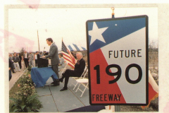 Groundbreaking ceremonies for Future 190 Freeway (President George Bush Turnpike), 1980's