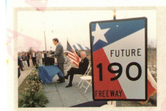 Groundbreaking ceremonies for Future 190 Freeway (President George Bush Turnpike), 1980's