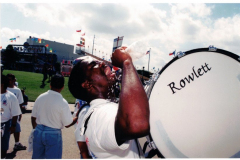 Star Spangled Fourth 1999 - Rowlett marching band member drinking water