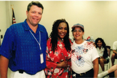 Star Spangled Fourth 1999 -  Johnny Beach (City Council), Mary Wilson of the Supremes and Natalie Beach (L to R)