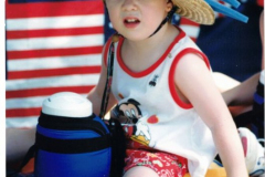 Star Spangled Fourth 1997 - Little child with straw hat and Southwestern Bell foam hat